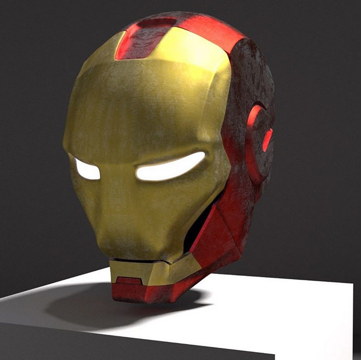 ironman modélisation 3D portfolio graphiste